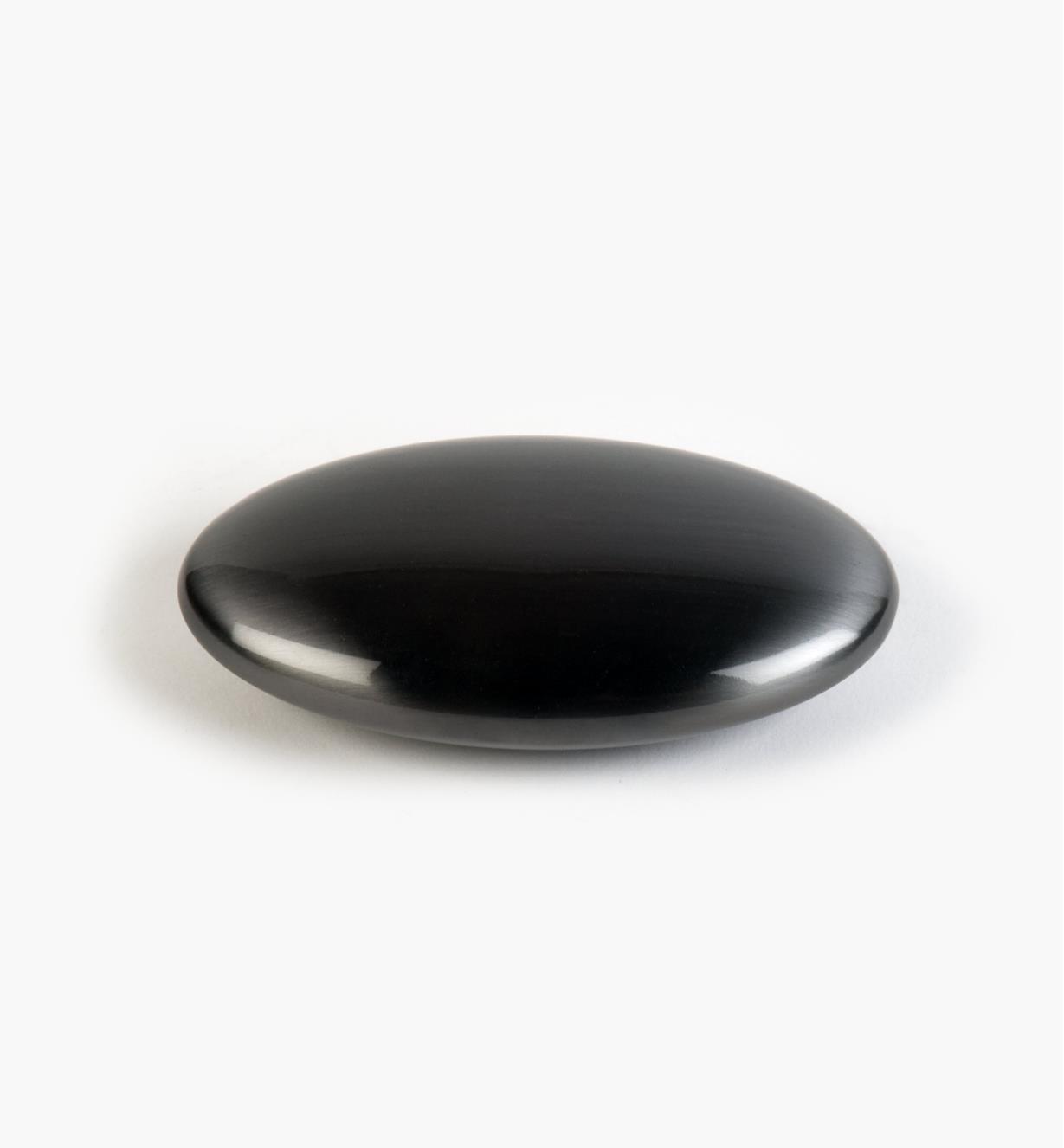 01G1624 - 64mm Oval Black Nickel Stone Pull