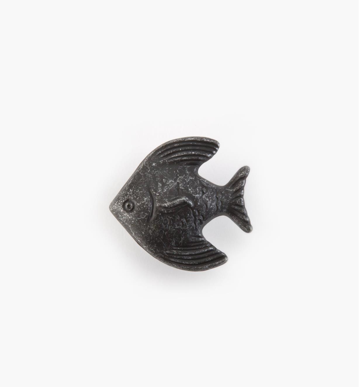 03W2810 - Whimsical 1 1/2" Vibra Pewter Angelfish Knob, each