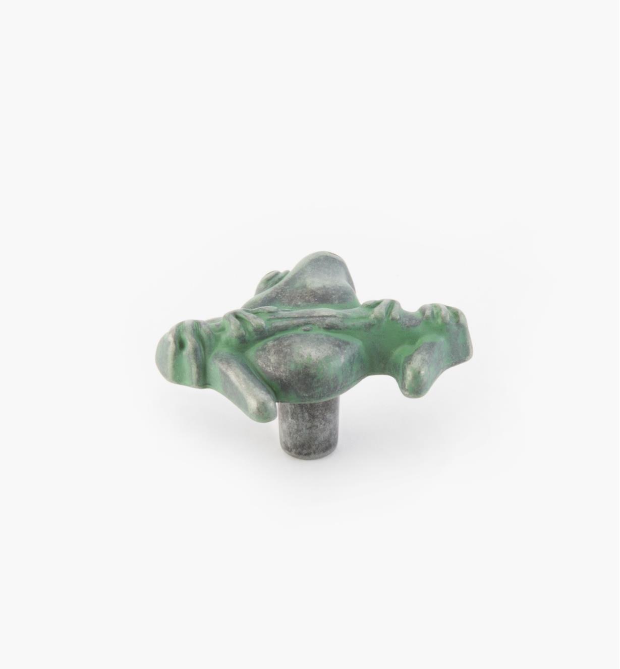 03W2816 - Whimsical 1 5/8" Verde Gris Frog Knob, each