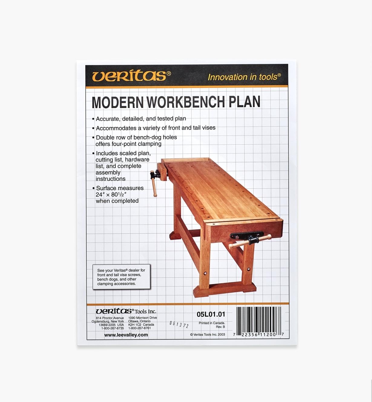 05L0101 - Modern Bench Plan
