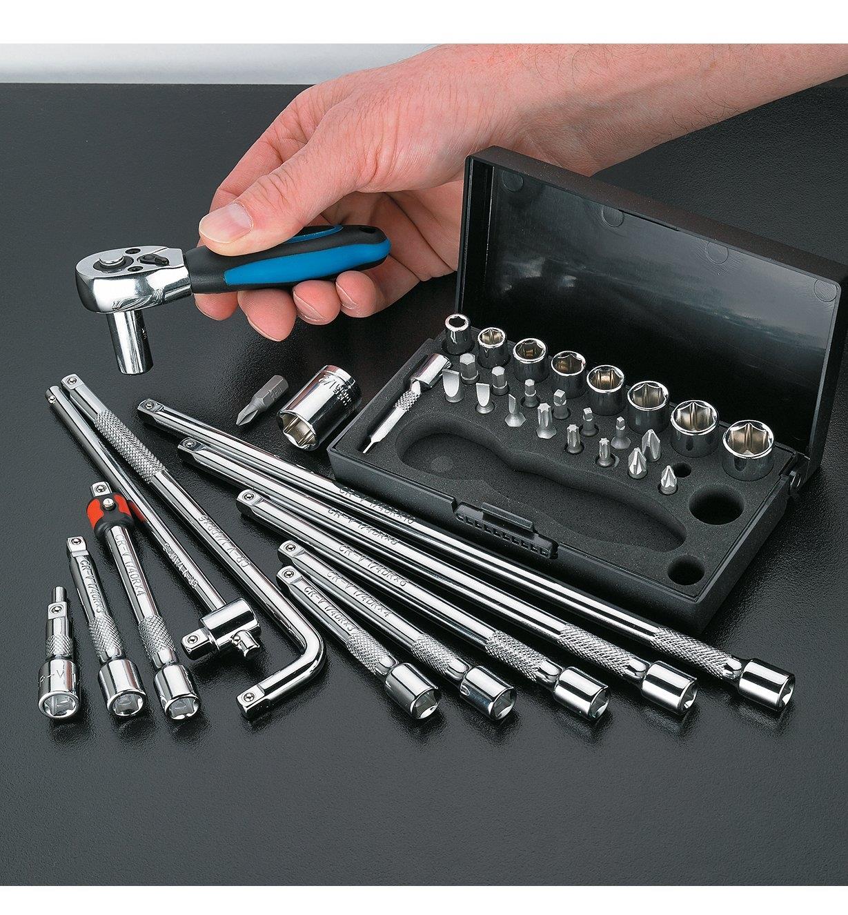 17K0156 - 38-pc Socket Wrench Extension Homeowner's Kit