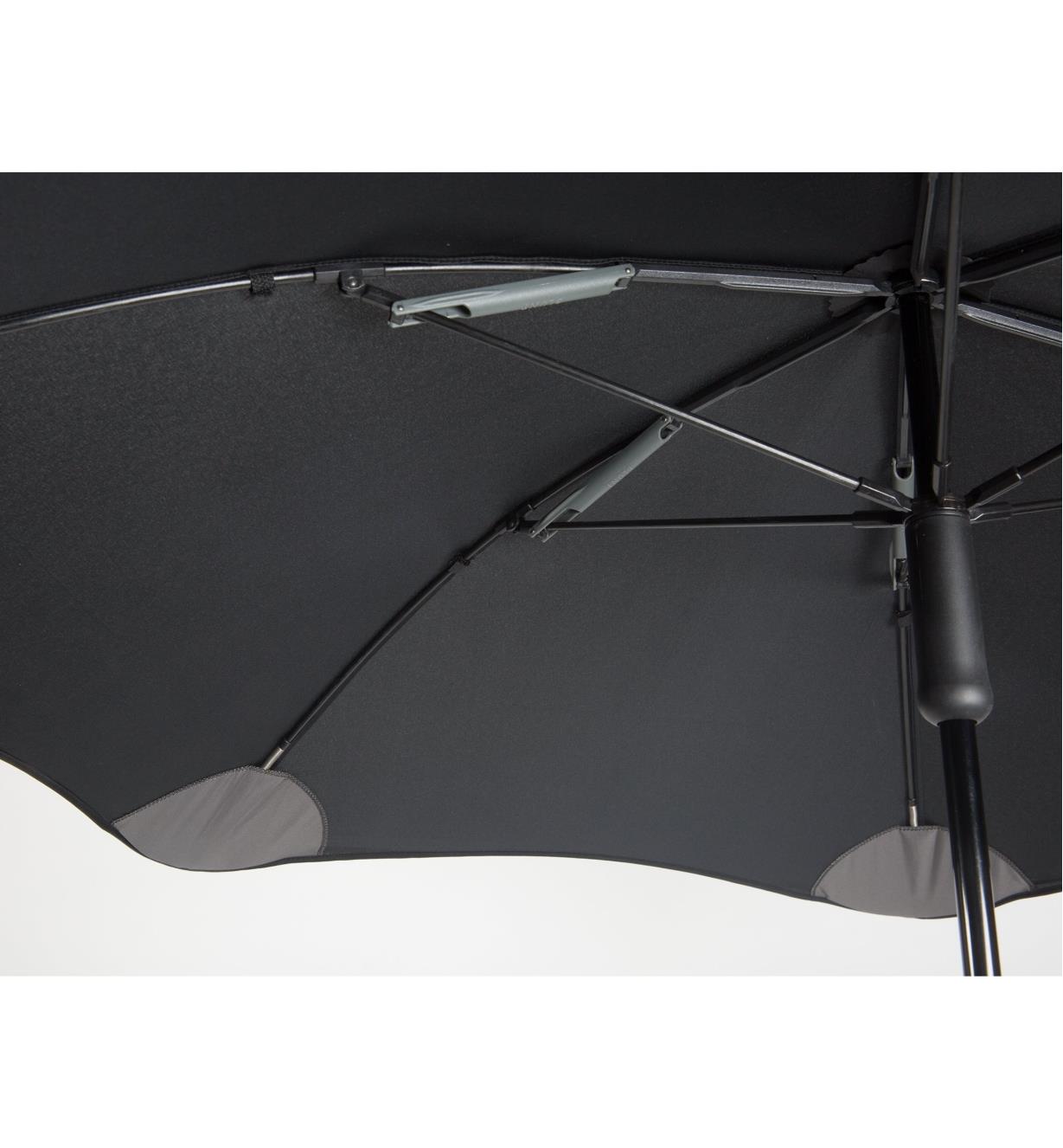 Parapluie pleine grandeur Classic, vu du dessous