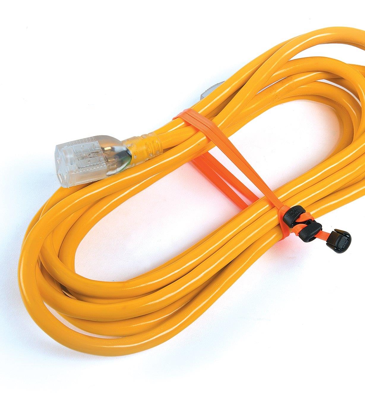 68K0841 - 12" Orange Betterband Cinchable Elastic Cords, pair
