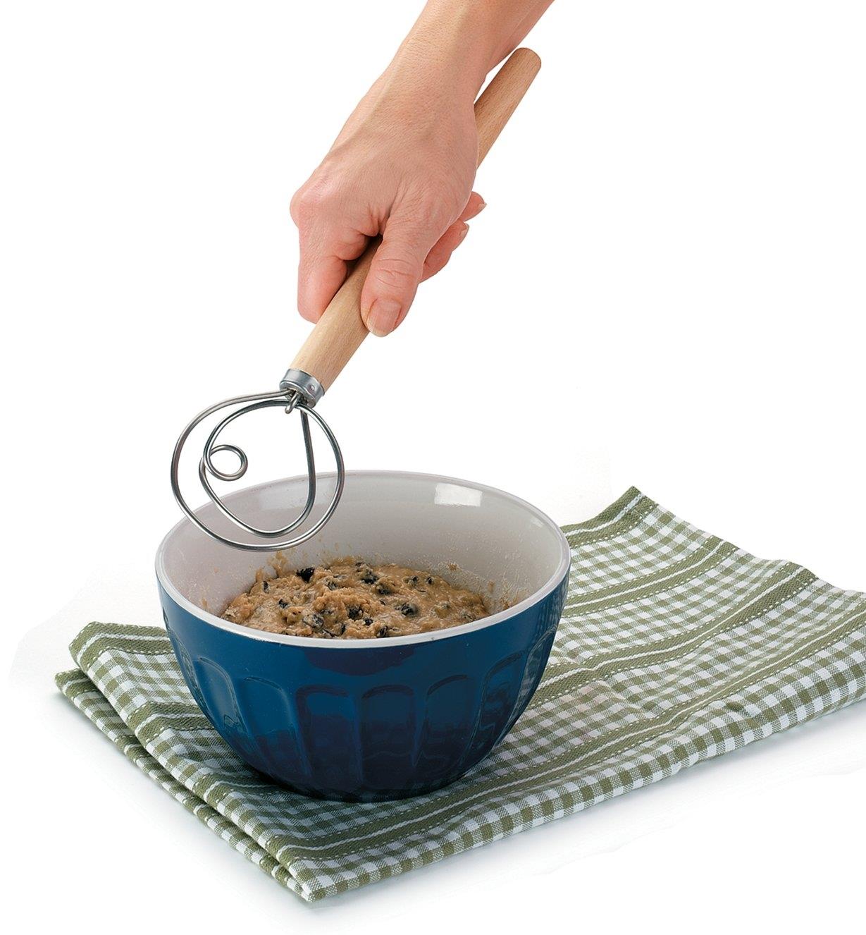 Using the Danish Dough Whisk to mix cookie dough