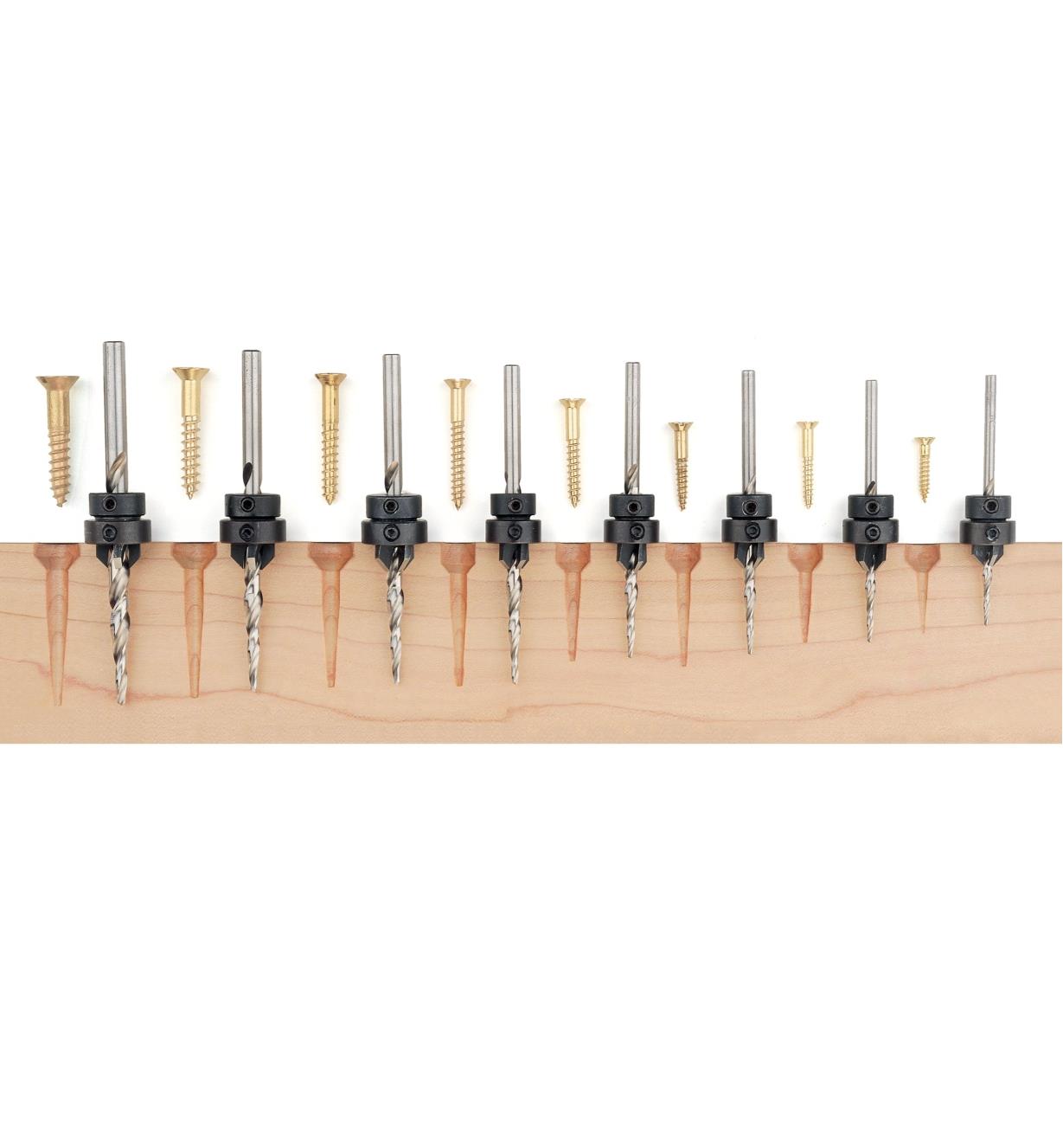 07J1580 - Boxed Set of 8 Complete Drill / Countersink / Counterbore Units (all sizes)