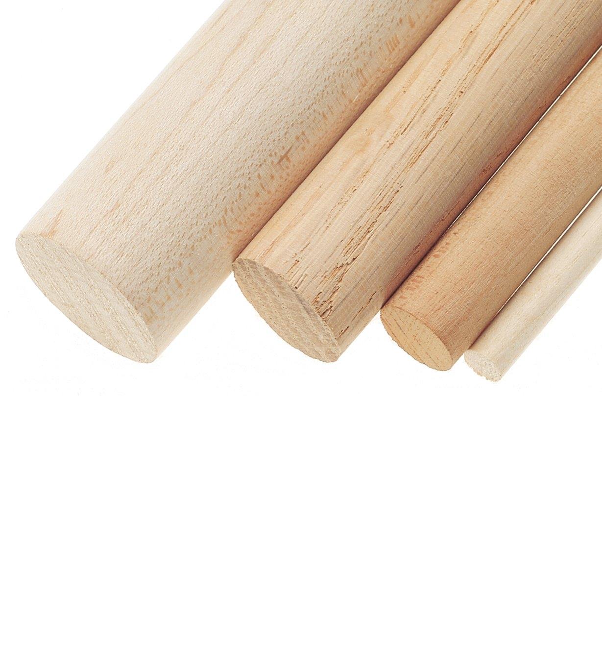 Close-up of Dowel Rod ends