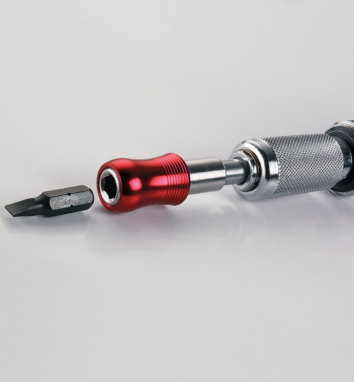 Hex Adapter attached to a screwdriver