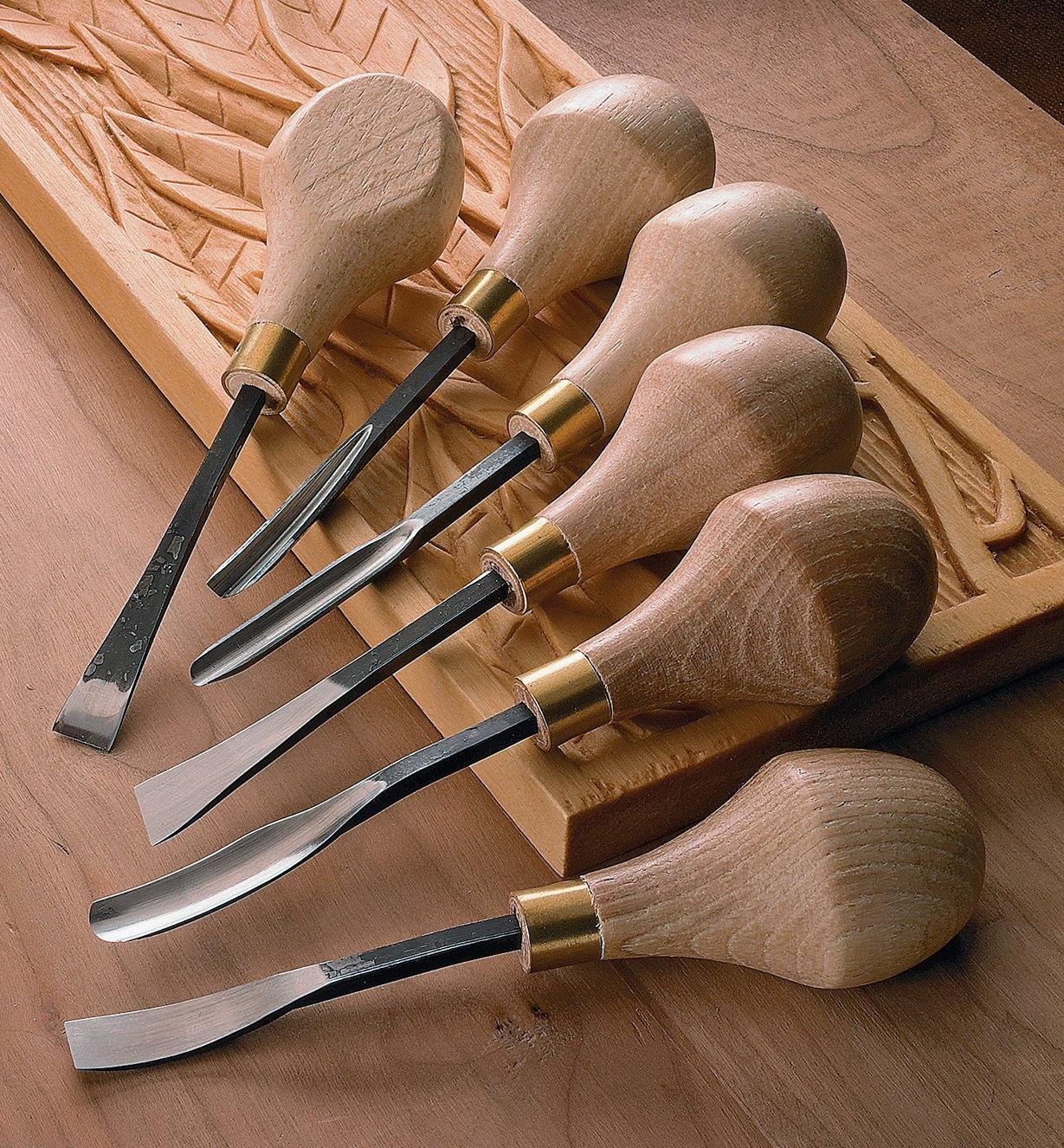 58D9100 - Jeu de 6 outils pour gravure sur bois Henry Taylor