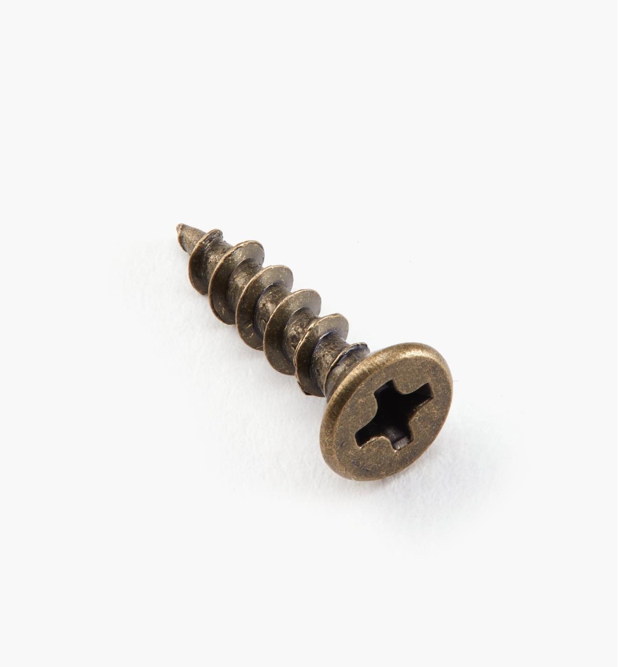 01Z6205 - #6 × 5/8" Antique Brass Hinge Screws, pkg of 100