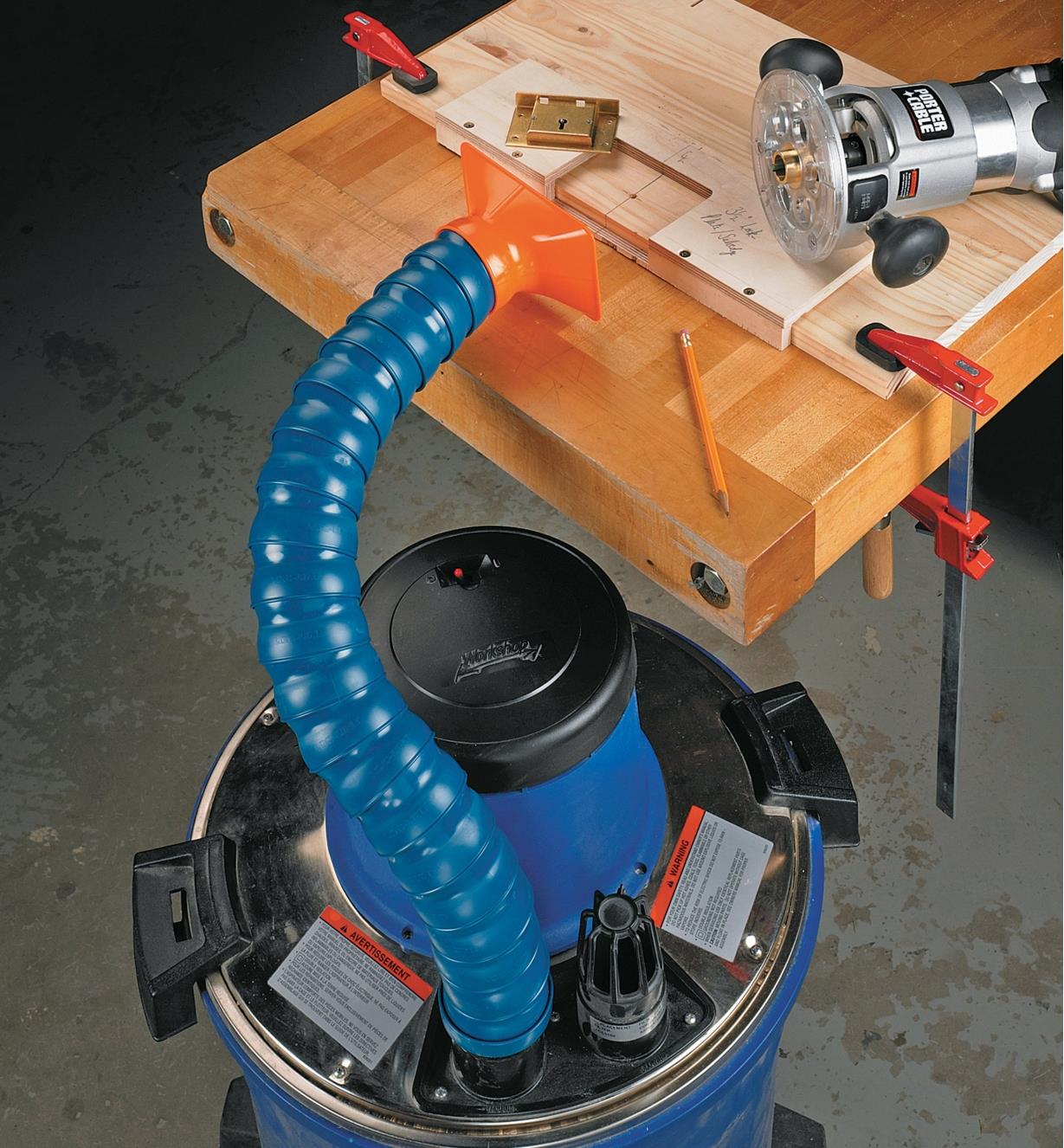 Loc-Line Dust Collection System used with a router