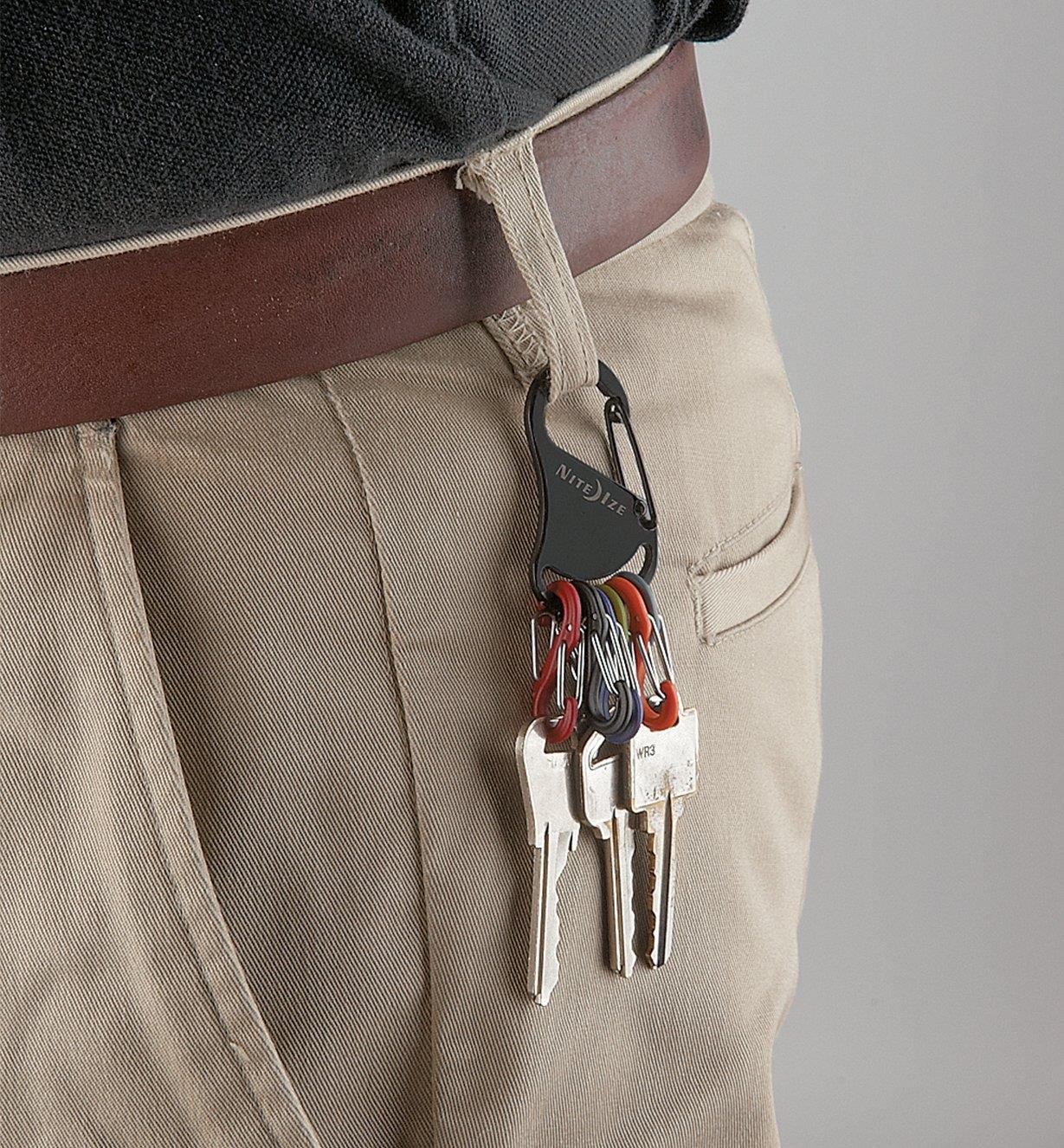 Color-Coded Key Carrier attached to a belt loop