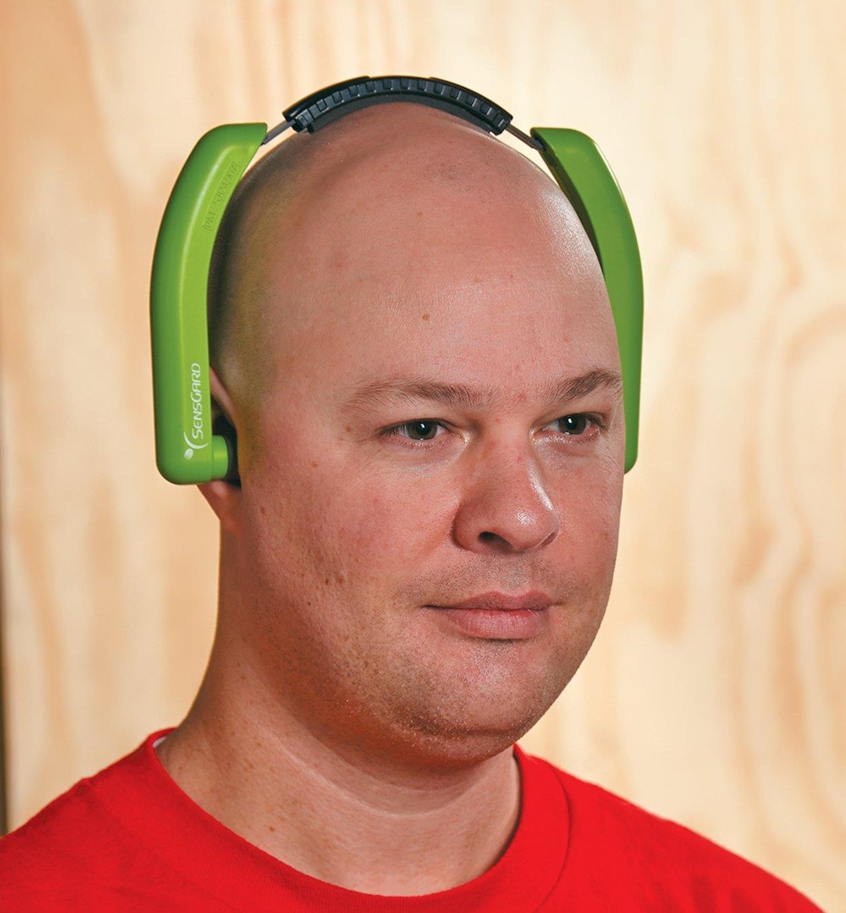 Man wearing SensGard NRR 31 Hearing Protectors