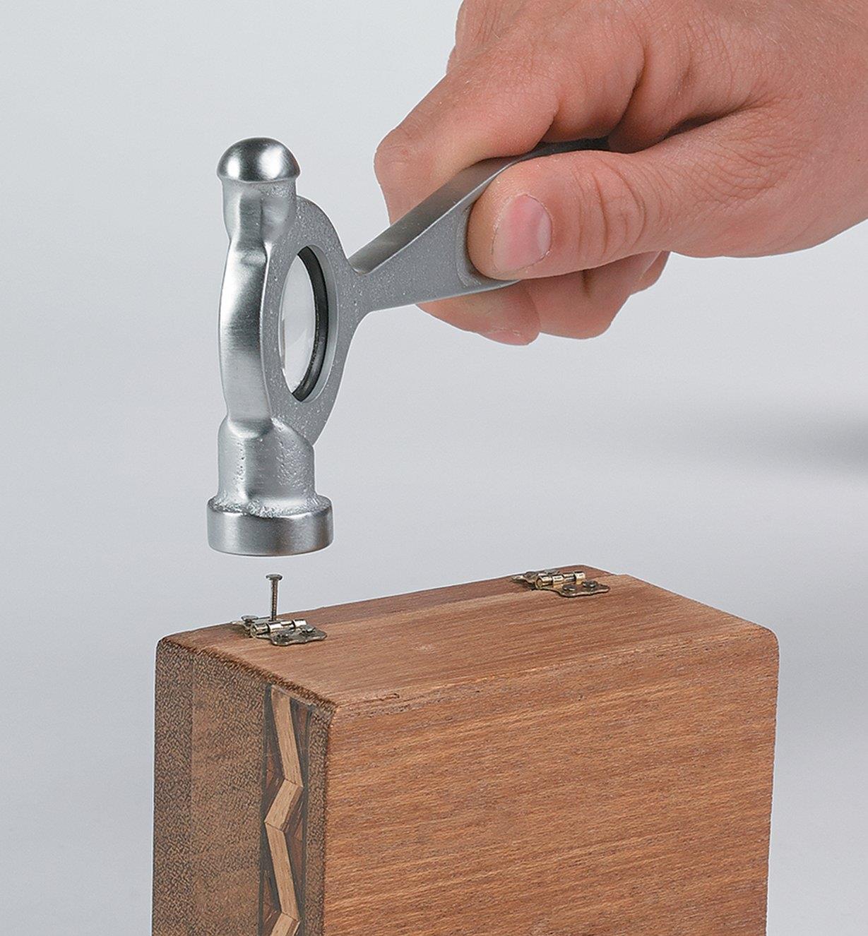 30N2850 - Toolmaker's Hammer with Magnifying Lens