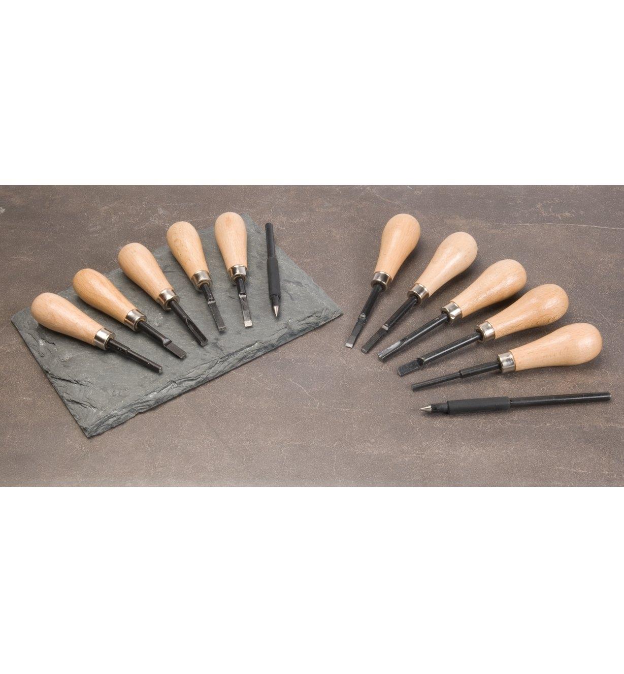Tool Sets for Slate Engraving