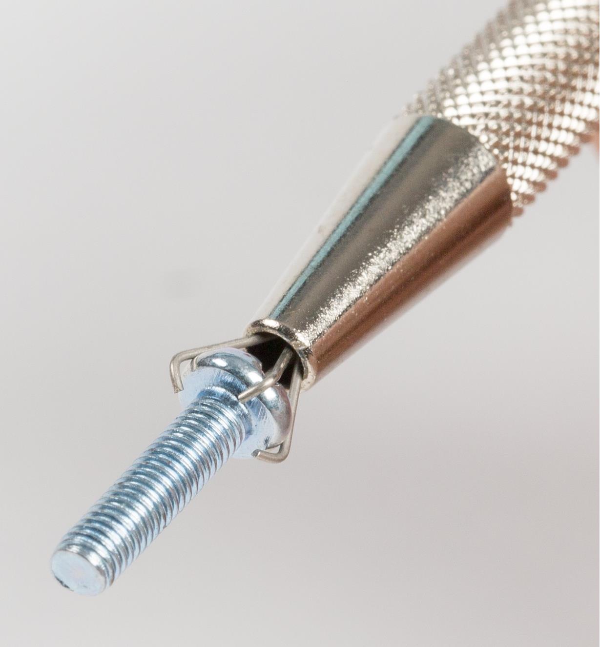 Using the Screw & Nut Grabber to hold a screw by the head