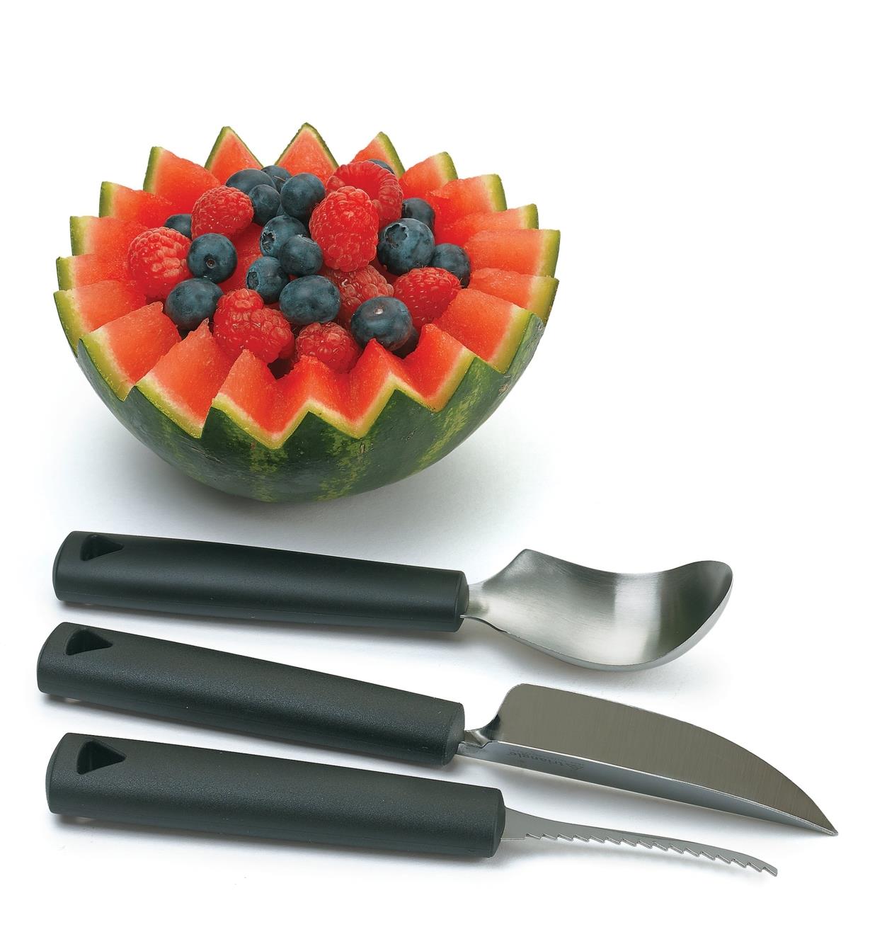 Triangle Three-Piece Fruit & Vegetable/Pumpkin-Carving Set
