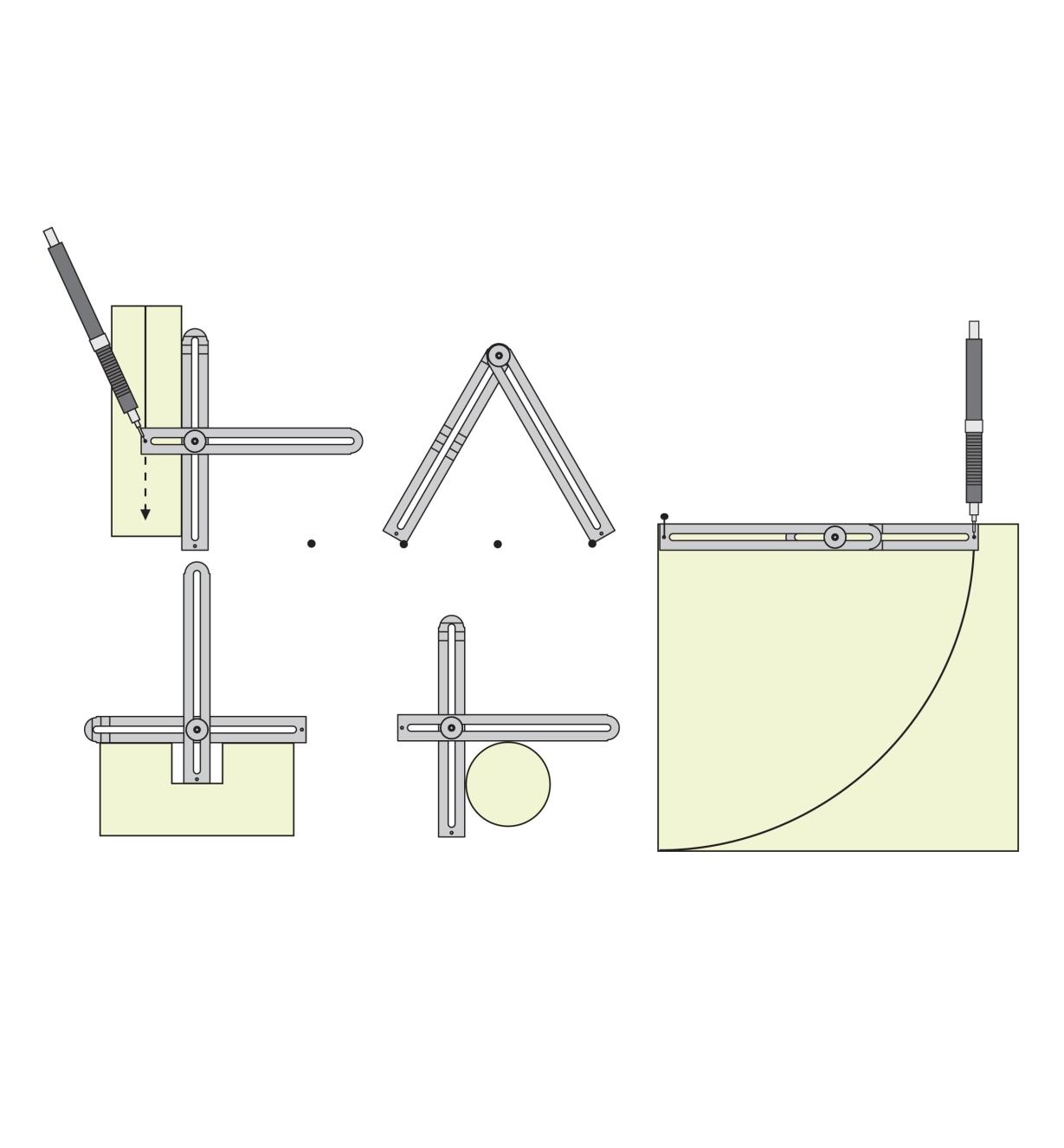 Illustrations of marking multi-tool uses