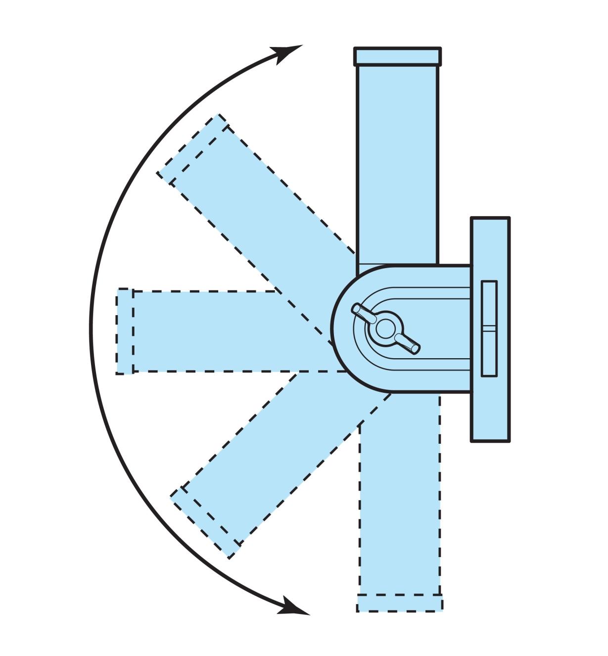 Spinning Flagpole & Adjustable Bracket