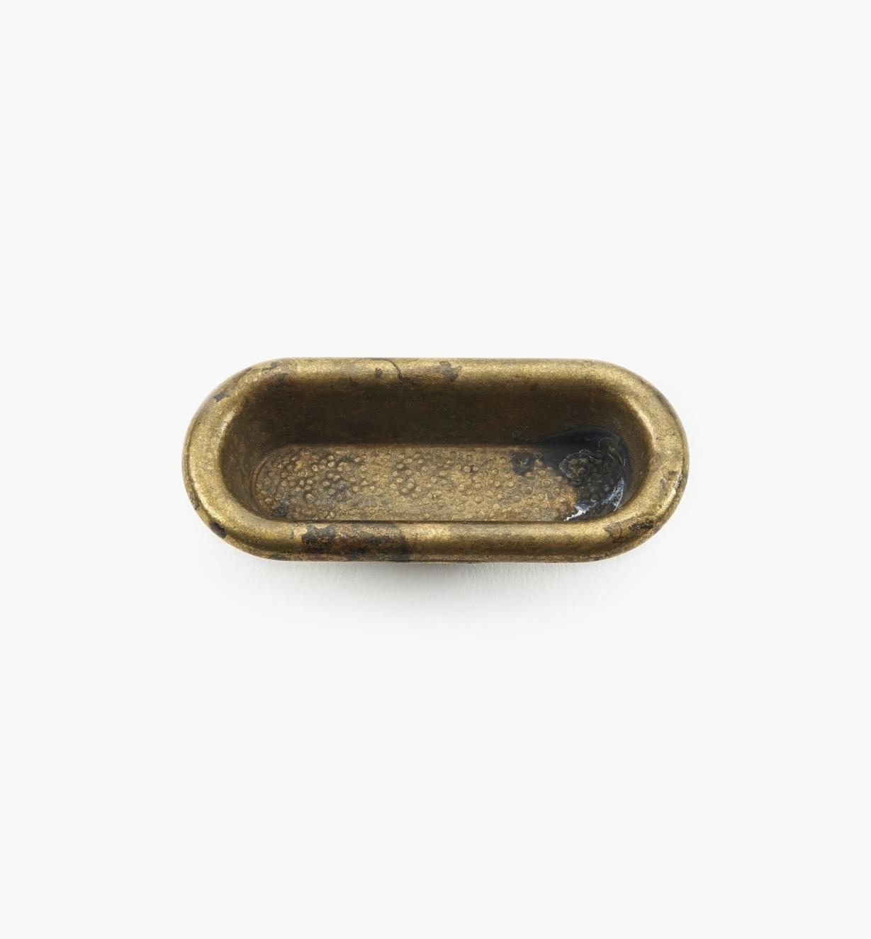 00A9260 - 60mm x 26mm Old Brass Cup Pull