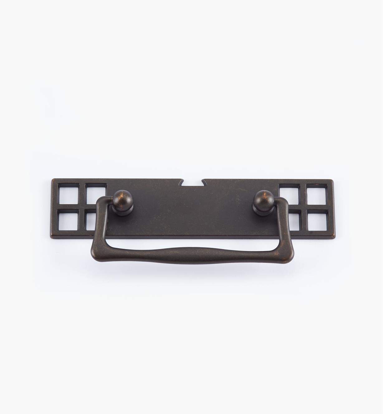 01A2843 - 1 5/8" × 5 1/8" Dark Bronze Plate Handle