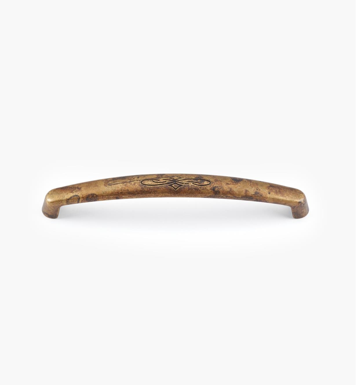 01X4103 - 128mm Detailed Old Brass Handle