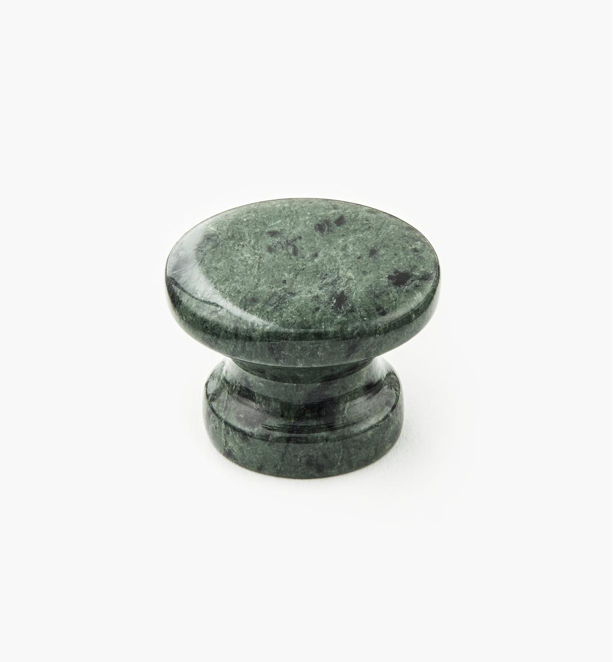 00W4021 - Bouton en marbre, vert, 34 mm x 25 mm
