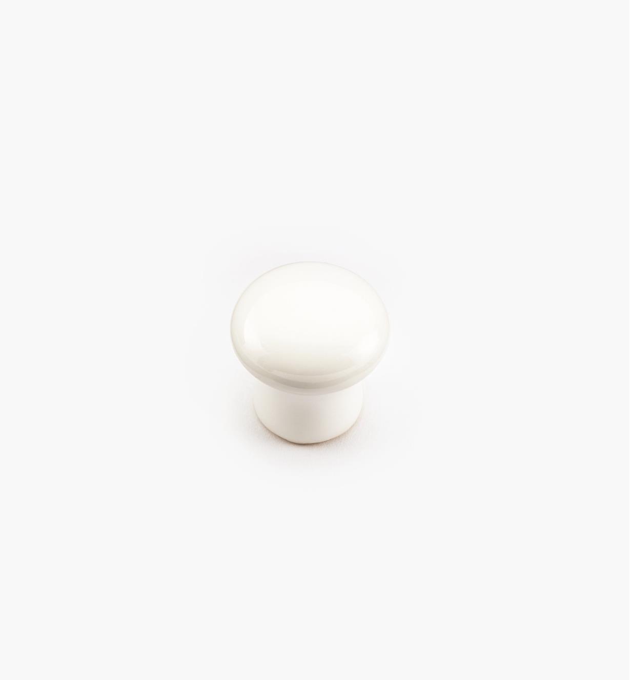 00W2801 - 3/4" x  5/8" White Ceramic Knob