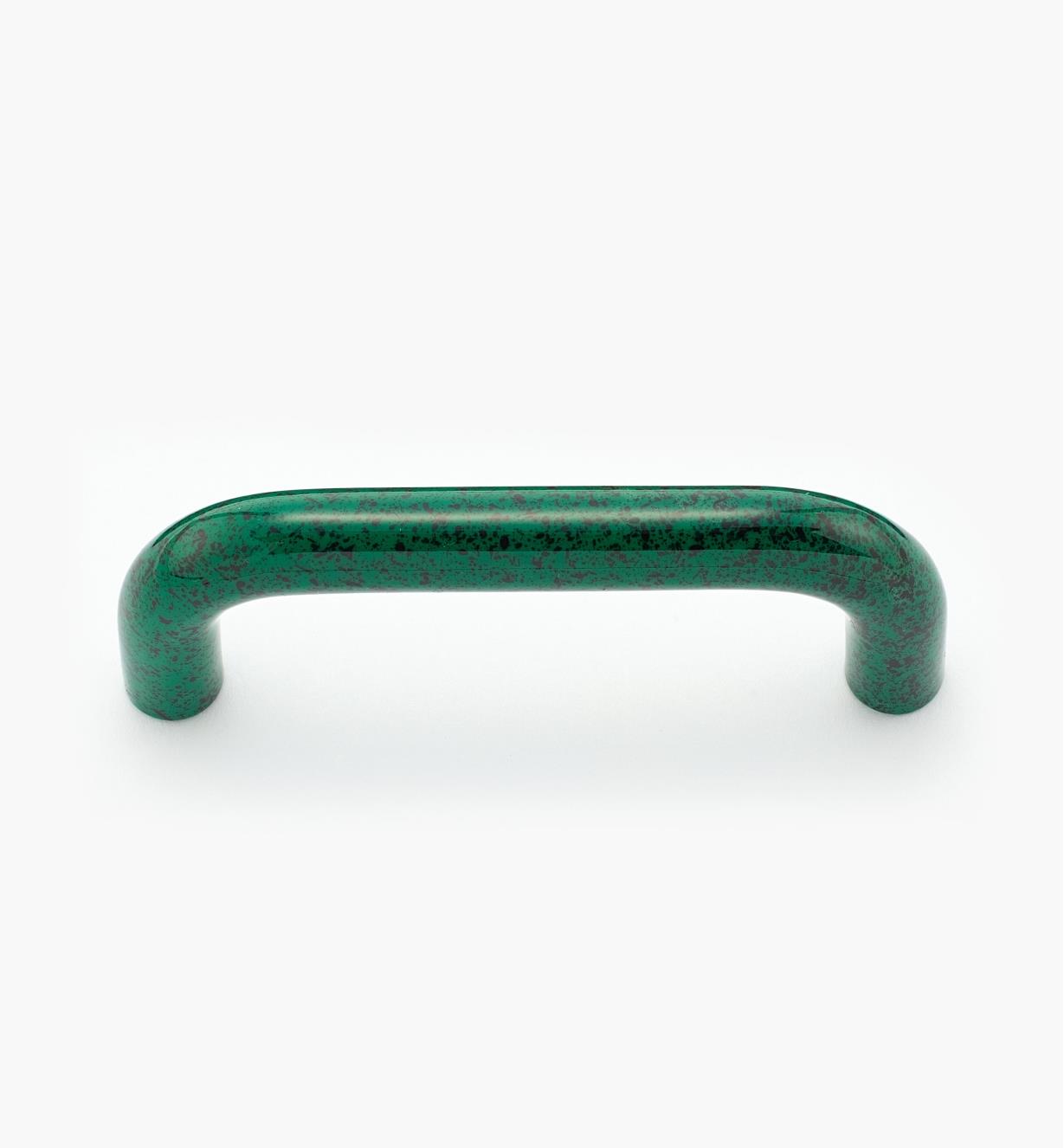 00W3971 - Petite poignée-fil en plastique, vert marbré, 2 7/8 po