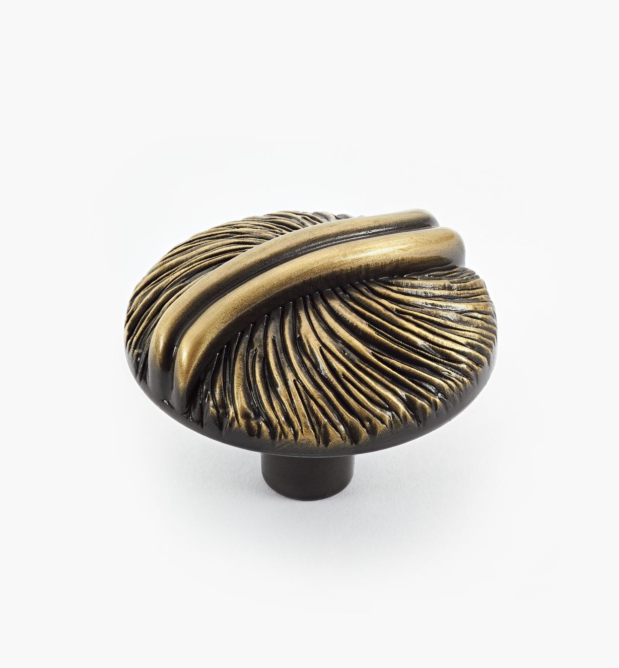02A4401 - Textured Antique Brass Round Knob