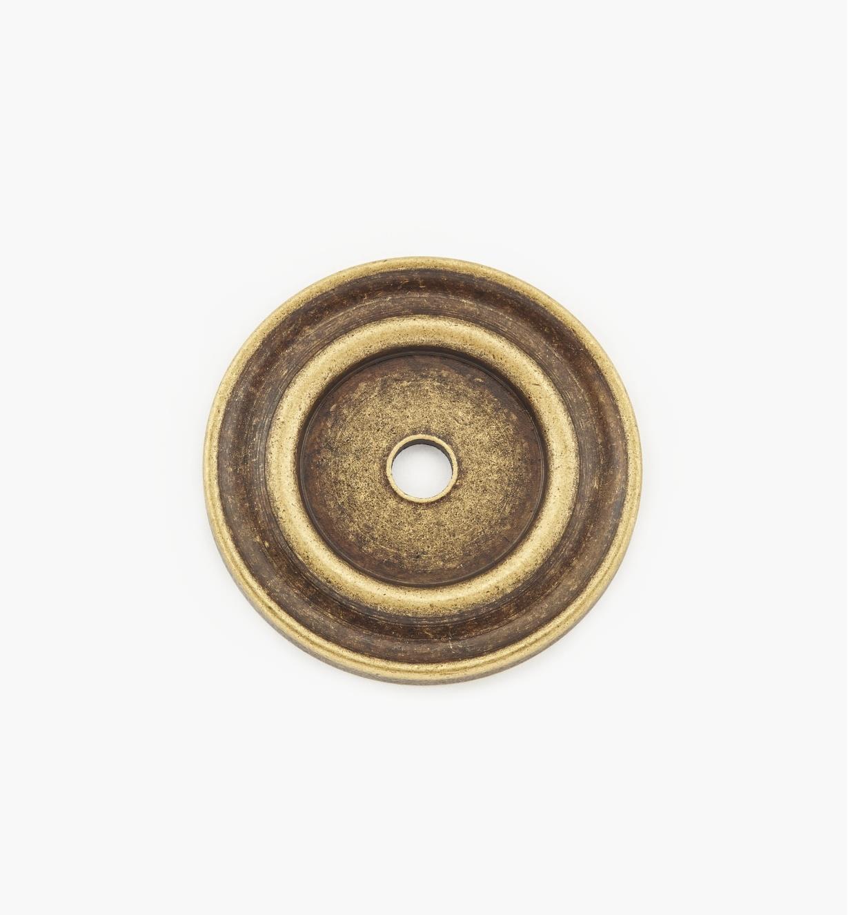 01A0730 - Rosace pour bouton, fini laiton antique, 30 mm