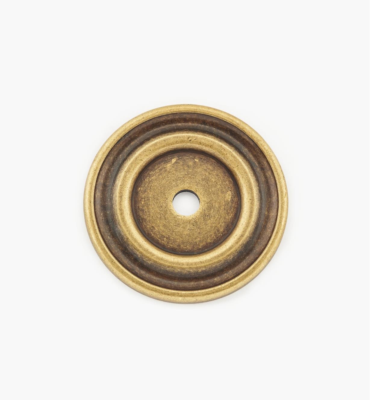 01A0732 - Rosace pour bouton, fini laiton antique, 32 mm
