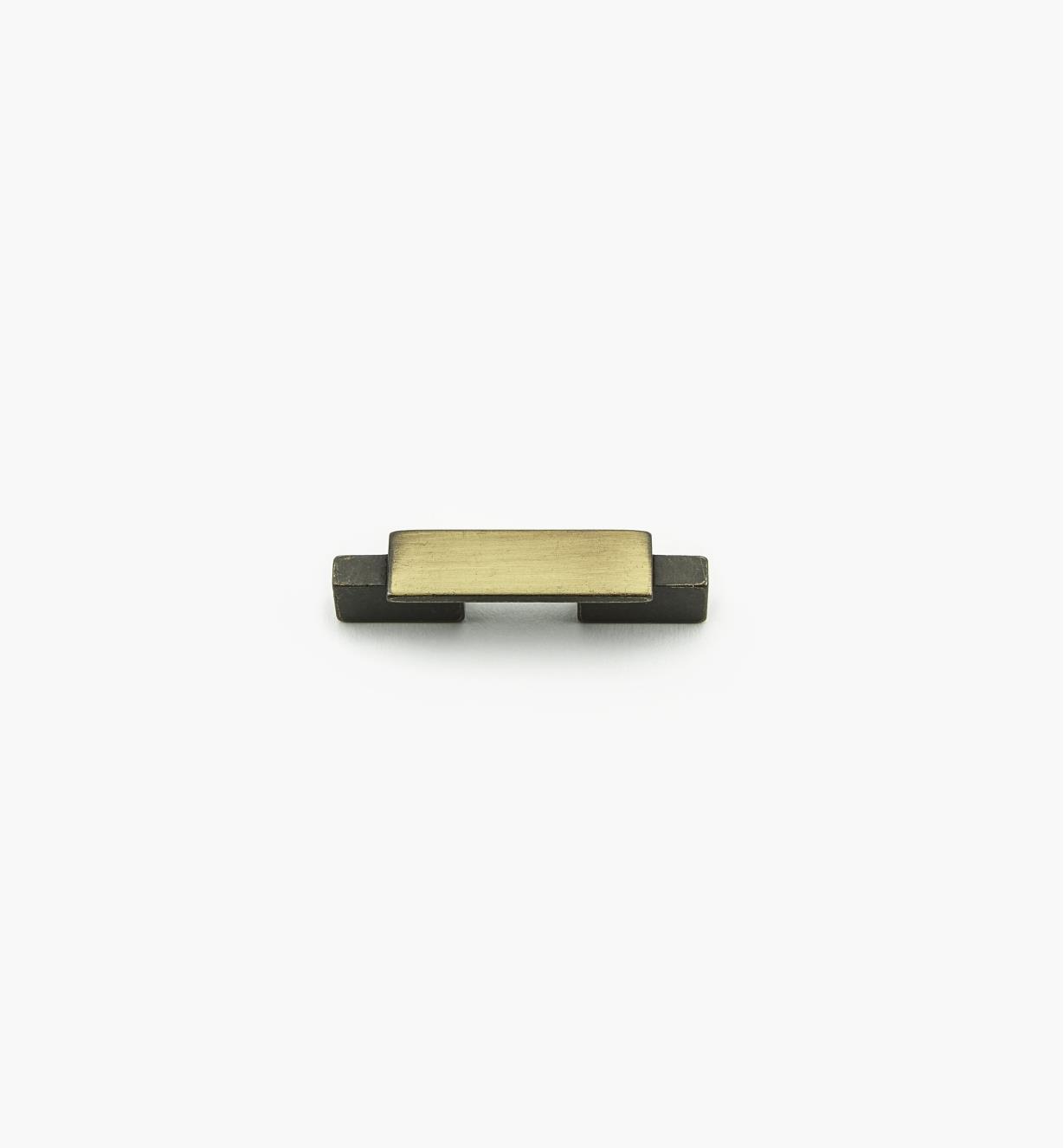 01G1852 - Bridge Hardware - 32mm x 68mm Brushed Antique Brass Handle