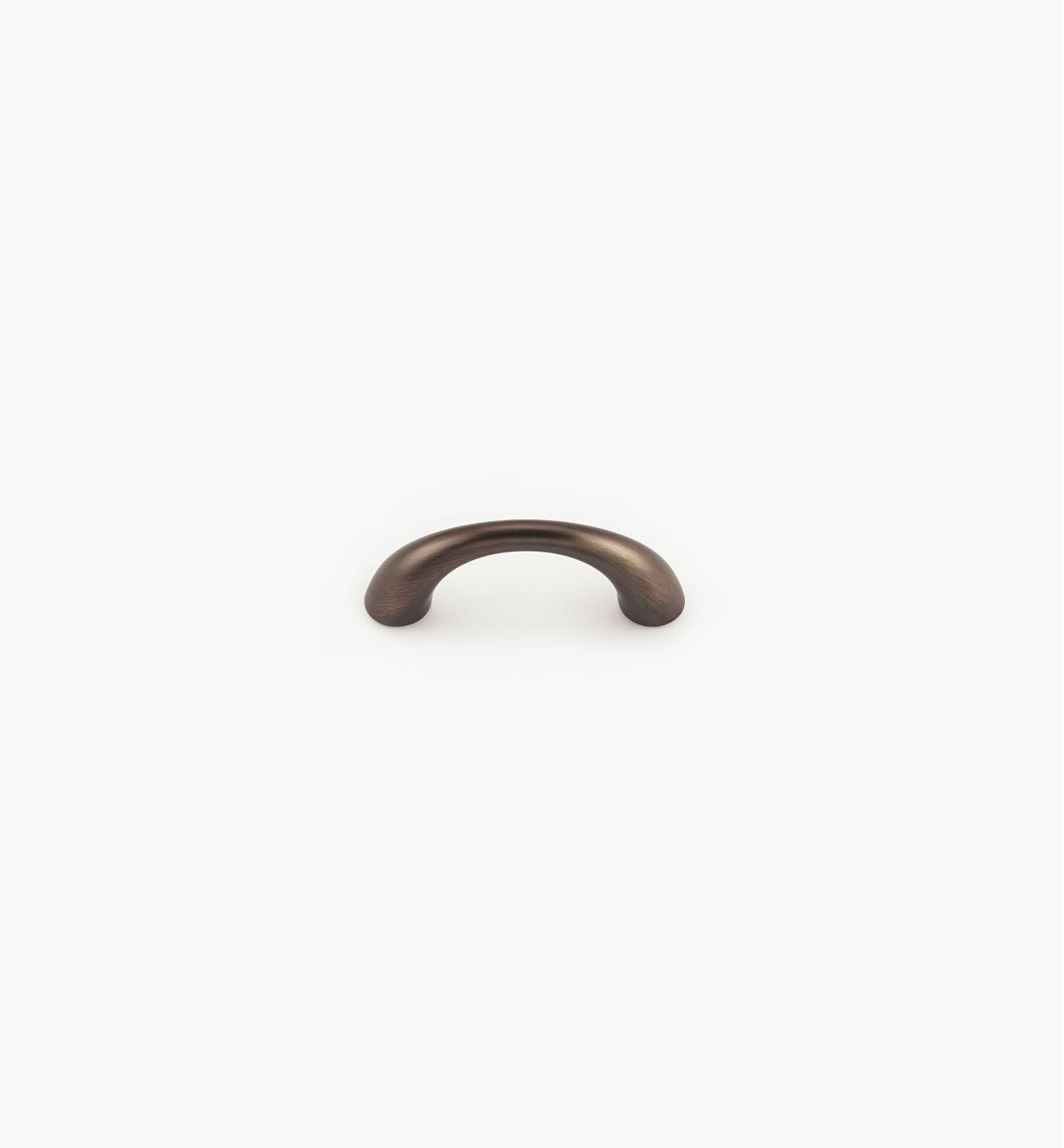 01W8380 - Poignée moderne ovale, fini vieux bronze, 1 5/8 po