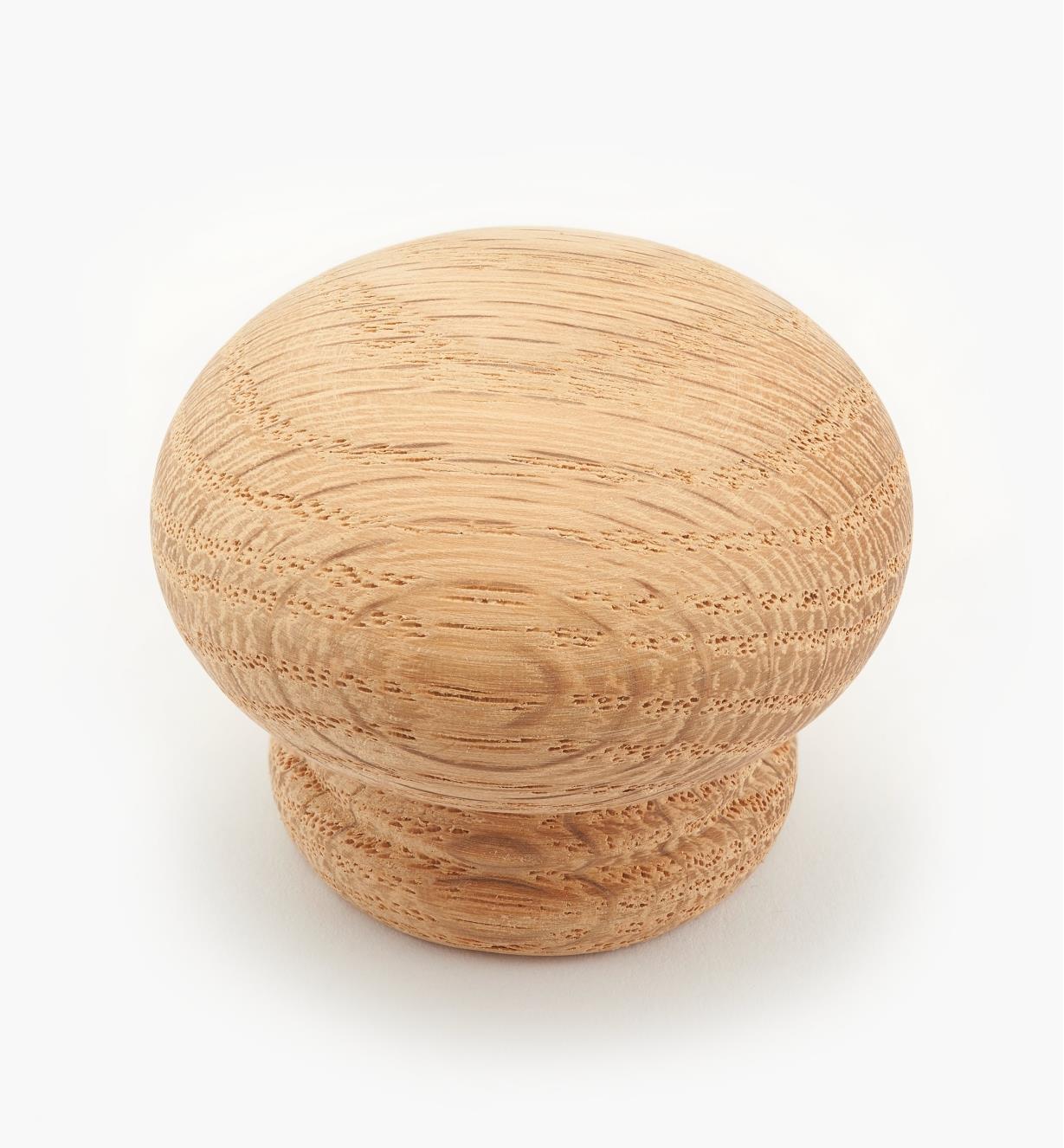 02G1005 - Bouton en bois de fil, chêne rouge, 1 3/4 po x 1 5/16 po