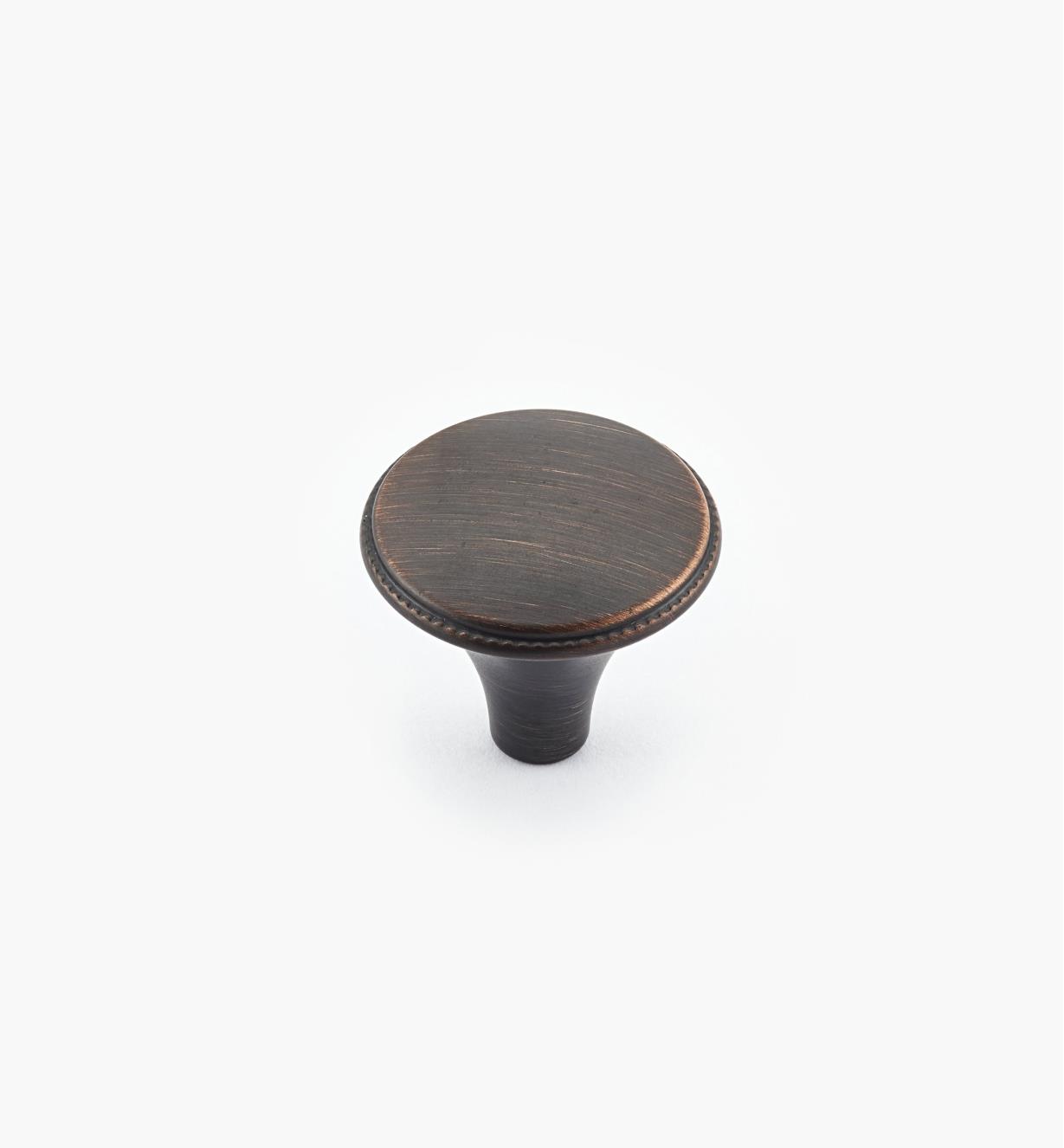 02A1570 - Atherly Hardware –Oil-Rubbed Bronze Round Knob, 1 3/16"