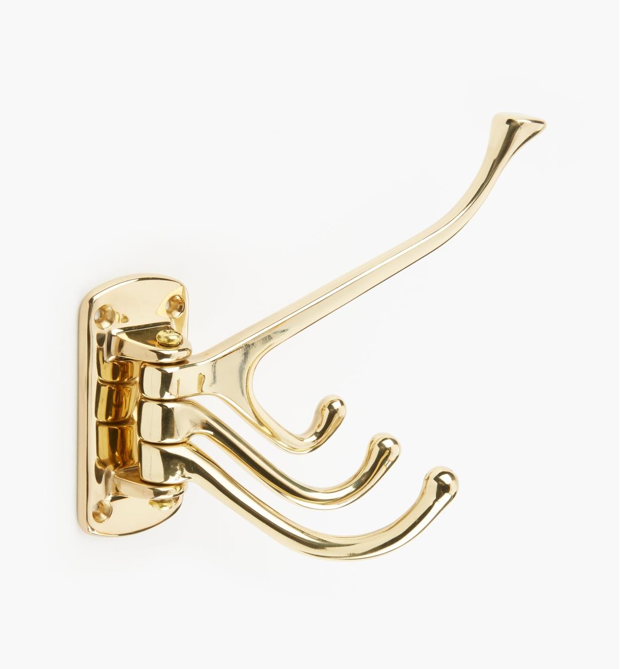 00W8630 - Large Polished Brass Hook