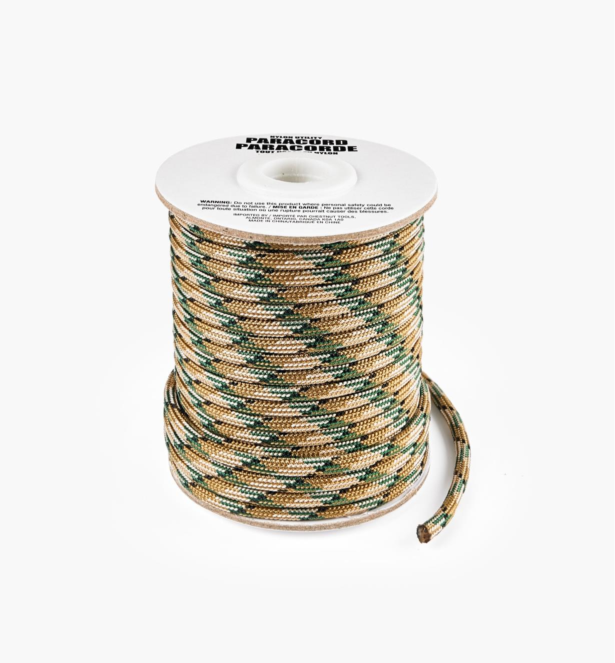 09A0715 - 50’ Paracord, Camouflage Brown