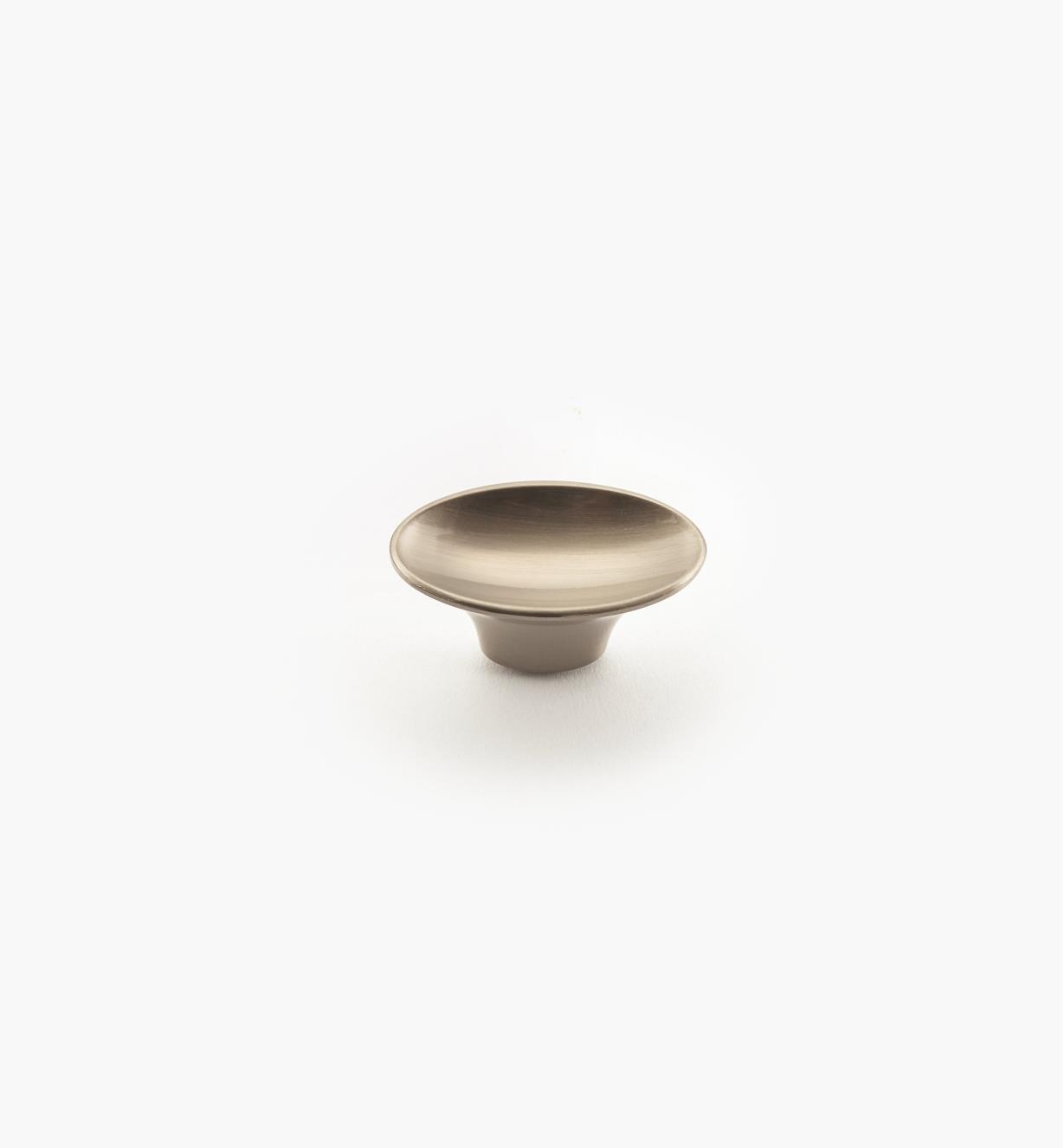 02A3813 - Bouton ovale de 2 po, série Sleek, chrome satiné
