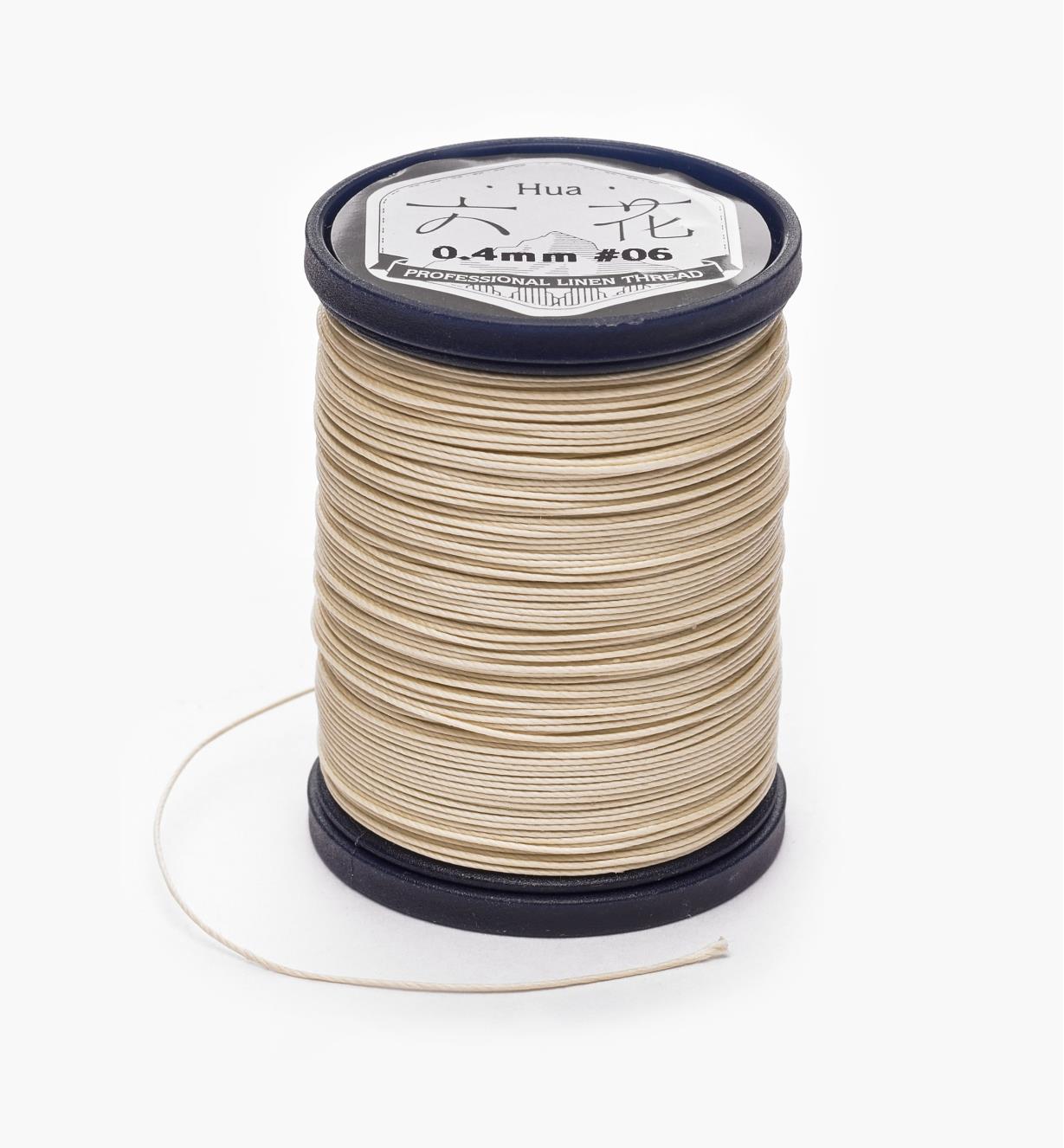 0.4mm Cream Waxed Linen Thread