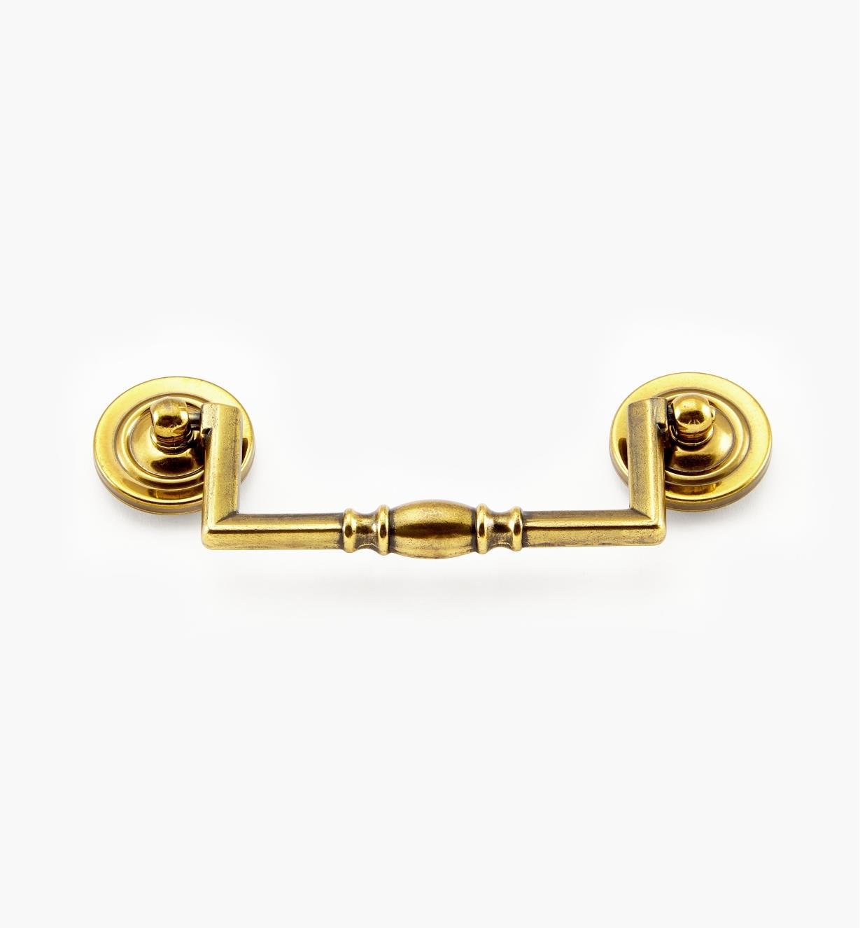 03W2849 - Antique Brass Traditional Squared Bail Pull