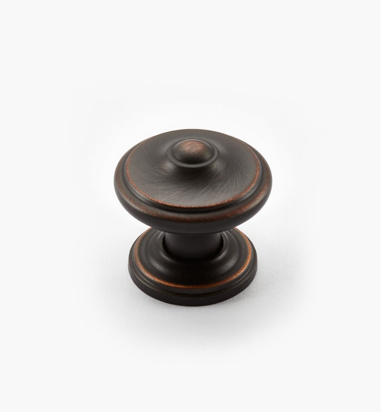 02A2241 - Bouton lyonnais Revitalize, 1 1/4 po, bronze huilé, l'unité