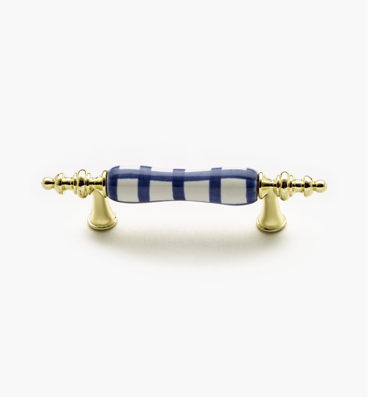 00W5233 - 76mm Blue Ornate Pull