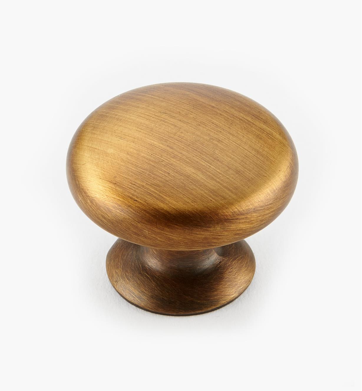 01W0641 - 30mm Brushed Antique Brass Bow Knob