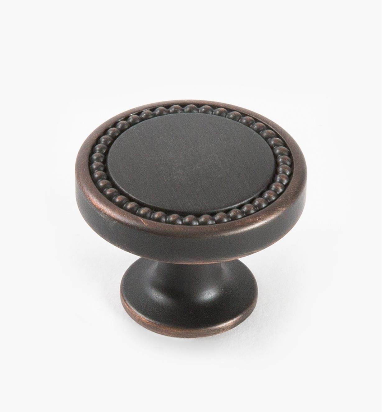02A1631 - Carolyne Oil-Rubbed Bronze 35mm (1 3/8") Round Knob, each