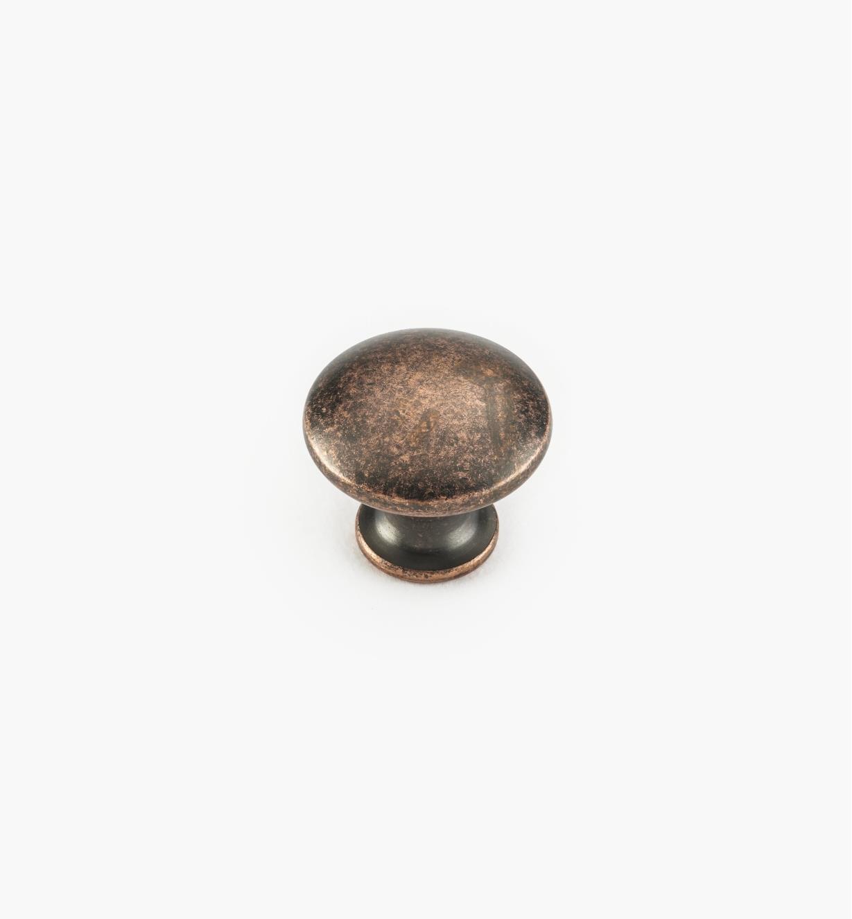 02W4223 - 3/4" x 5/8" Antique Copper Knob
