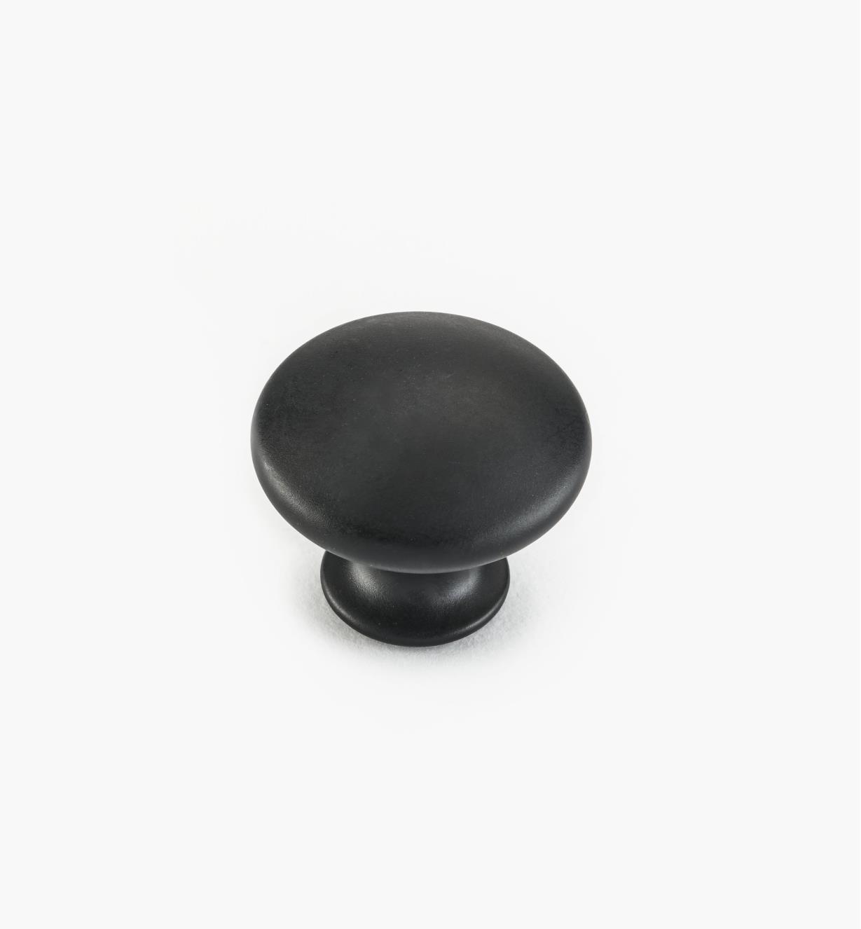 02W4305 - Bouton collection classique, 1 po x 3/4 po, fini noir