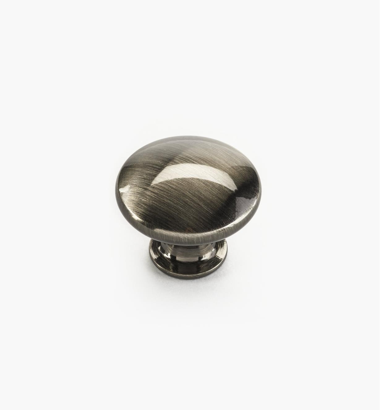 02W4365 - 1" x 3/4" Brushed Black Nickel Knob