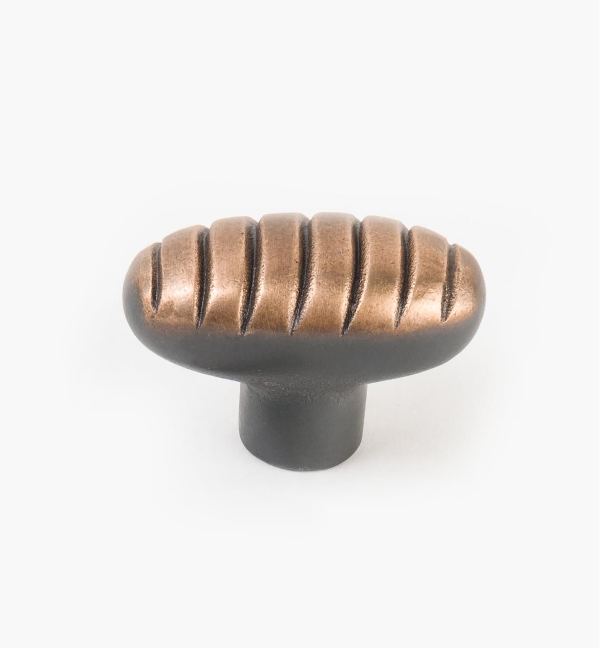 03G0343 - Canyon Suite - 1 7/8" x 1 3/8" Aged Bronze Oval Knob