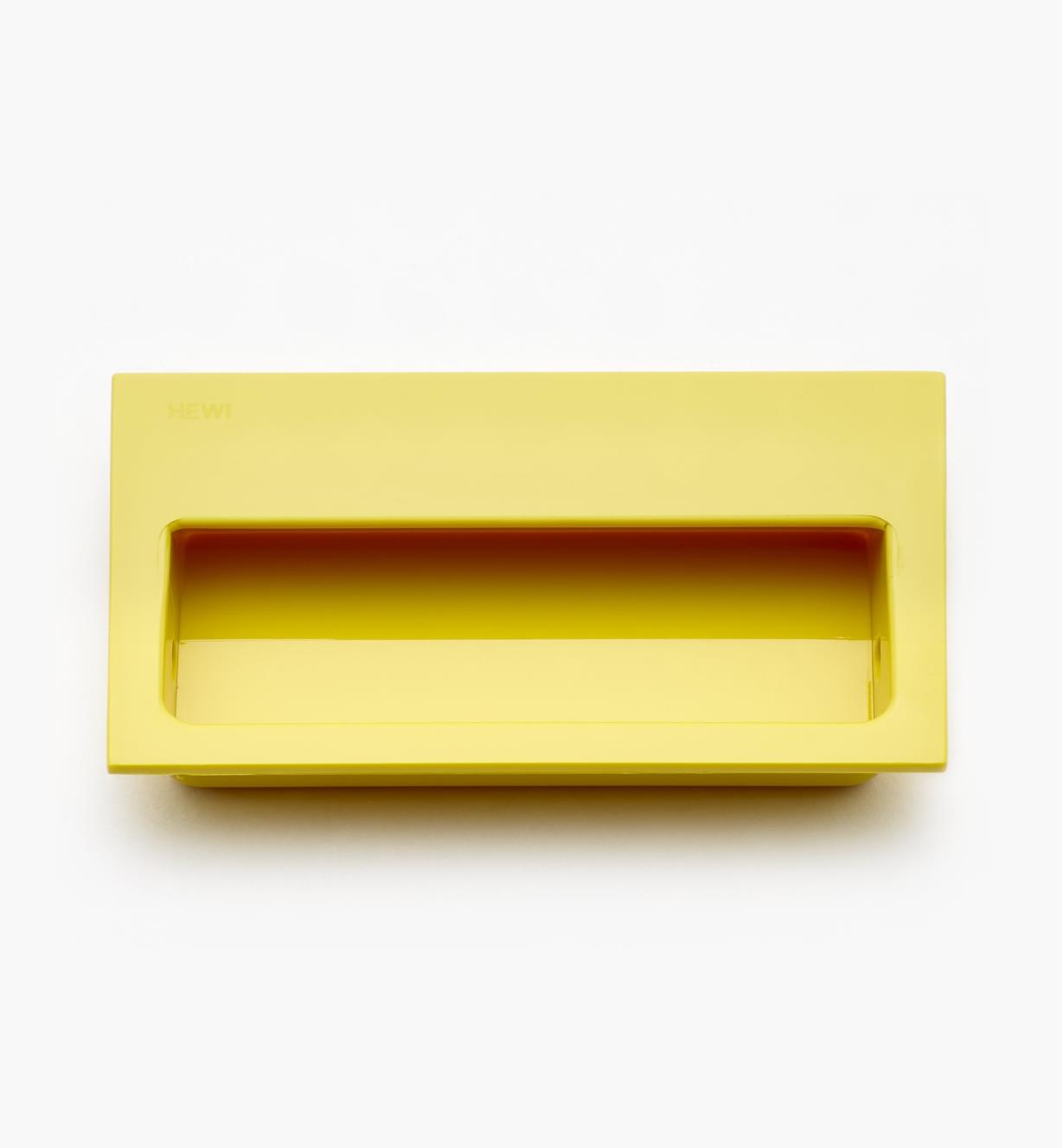 01W4107 - Poignée rectangulaire encastrée, jaune, 100 mm x 60 mm