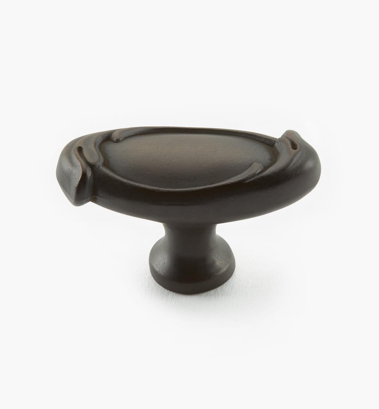 02A5251 - 2" x 15/16" Antique Bronze Oval Knob